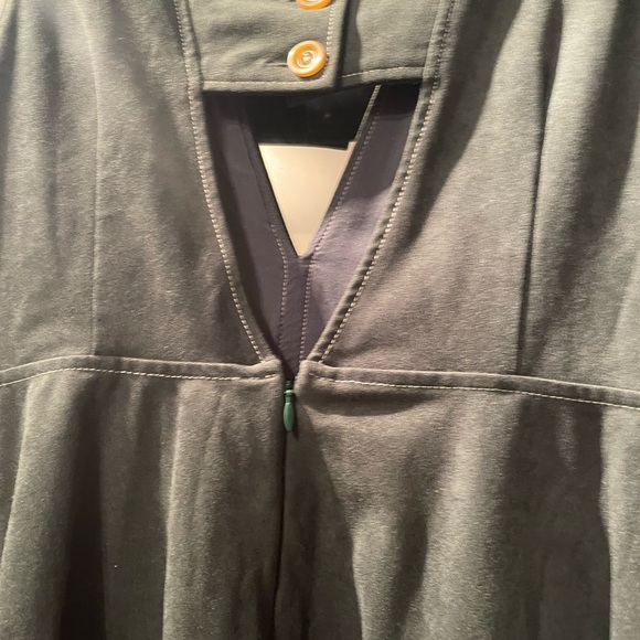 Maeve V-Neck A-Line Mini Dress - Faux Suede - Picture 9 of 10